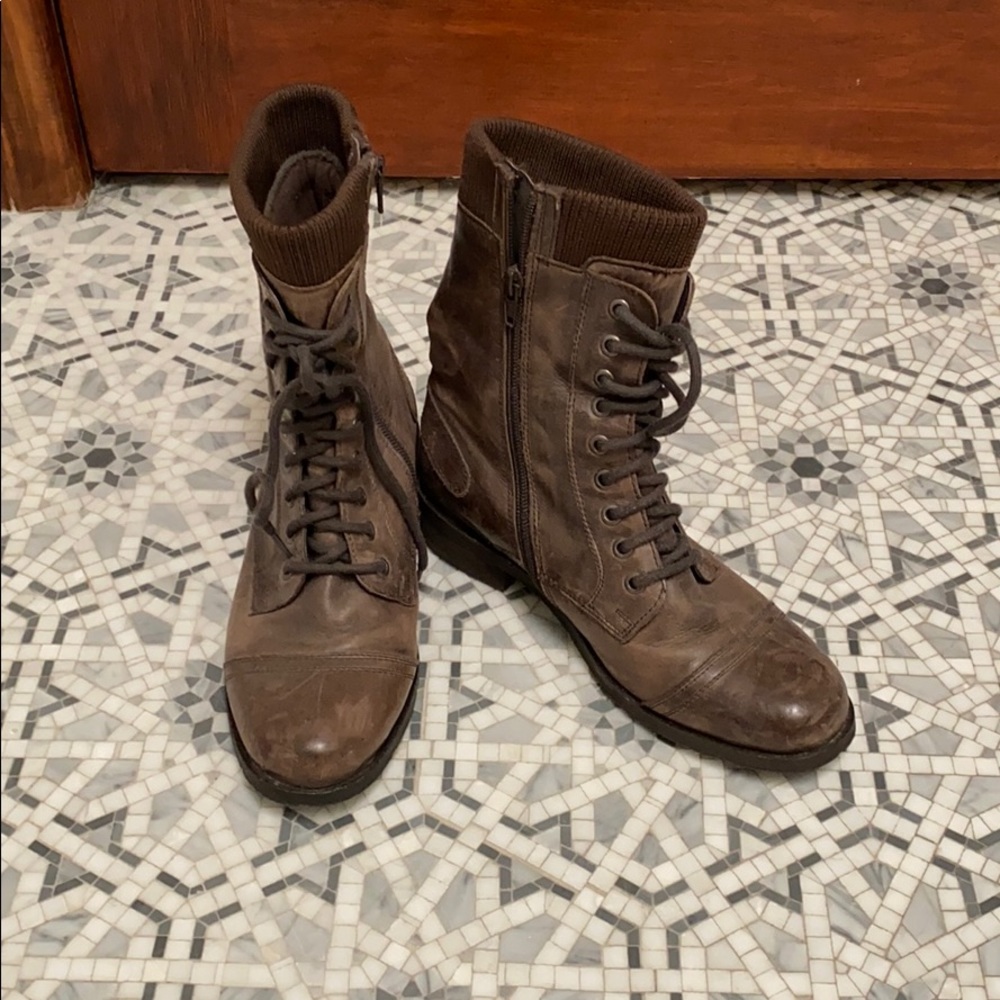 Brown Combat Boots